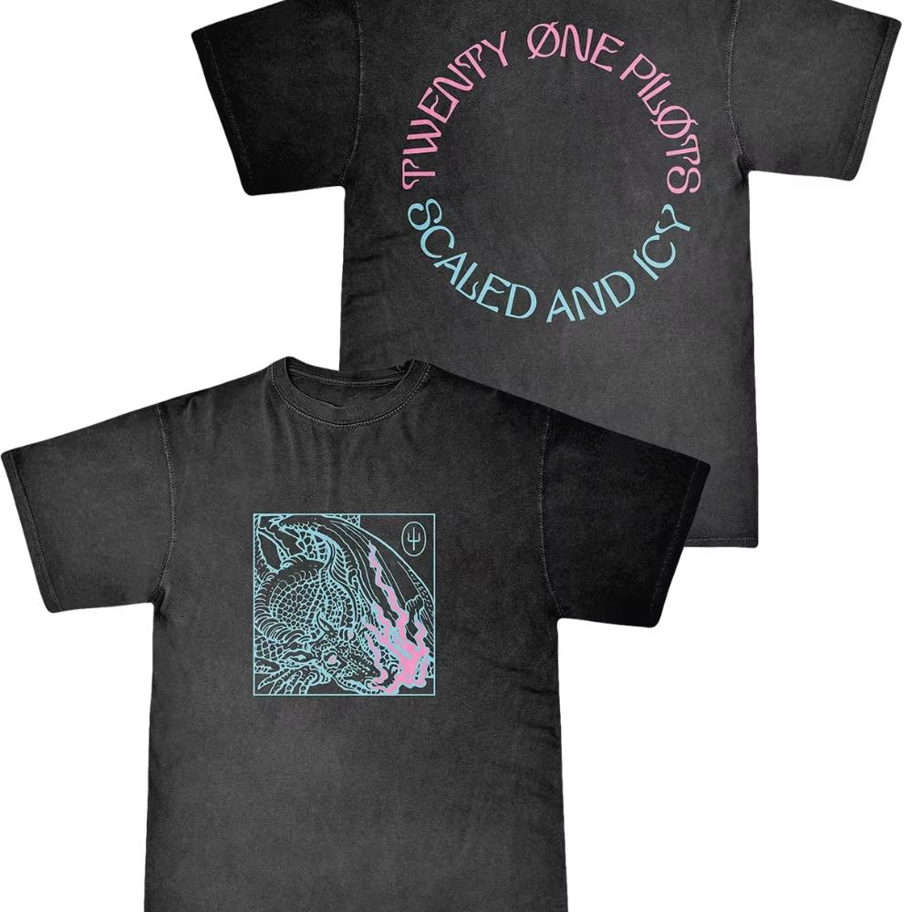Vintage Casual T-Shirt Twenty One Pilots Band Women's Men Short Sleeve Oversized Rapper Hip Hop Punk Street Harajuku Cotton Tees