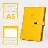 (Can Engrave Logo) A5 High-grade Leather Business Loose-leaf Notebook, Notepad with Magnetic Buckle, Student Diary,