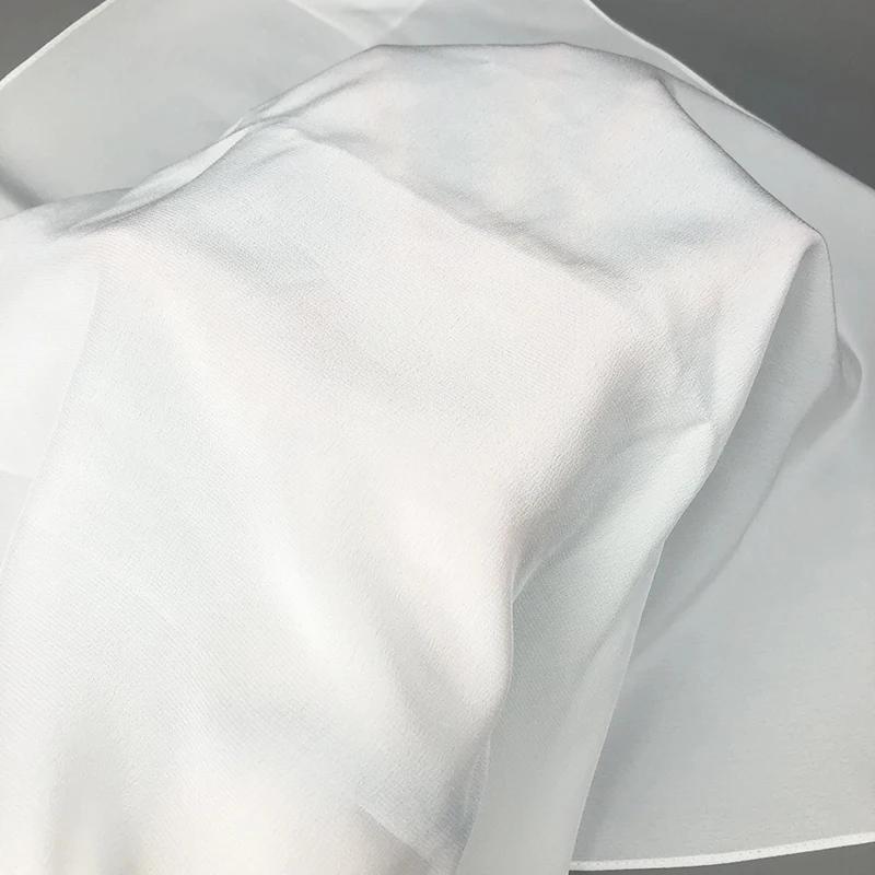 Neuer Damen Seidenschal Quadratische Schals Damen Weiß Einfarbig Bandana Haarbänder Kopftücher Für DIY-Malerei