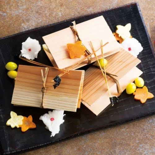 Yamako Yobi Kiso Cedar Planks, Large, 100 pieces, Approx. 12x7xt0.23cm, 24005