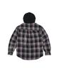 GRAILZ Bleached Plaid Hood Shirts [Black]