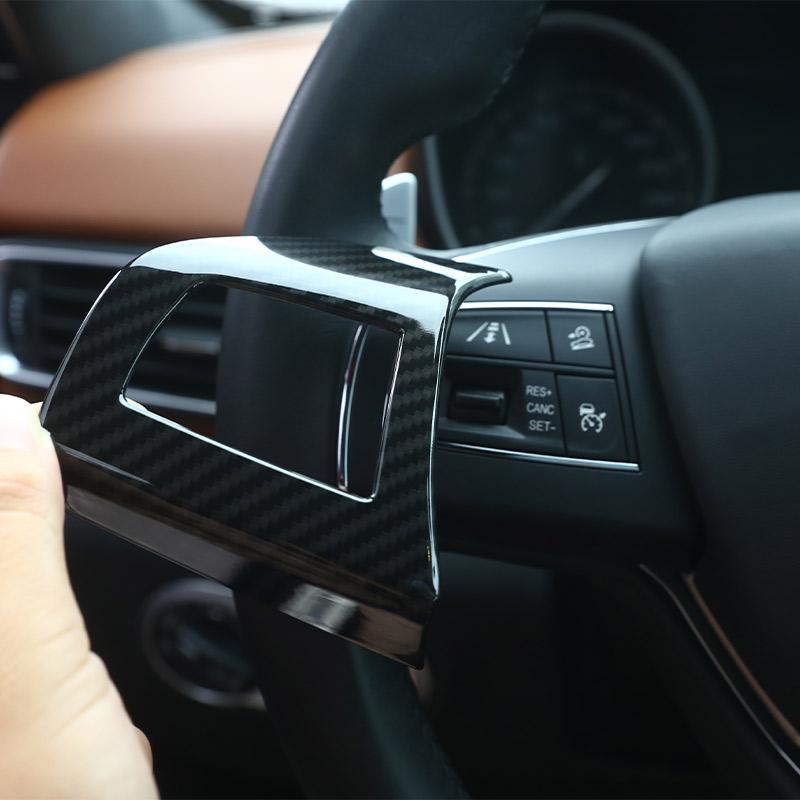 

Для Maserati Levante Ghibli Quattroporte ABS углеродное волокно Стиль кнопка на руле рамка декоративные наклейки автомобиль