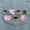 Graduation Cap Brooch Set Elegant Alloy Hat Lapel Pins Graduation Hat Pin For 2025 Graduate Women Celebrations