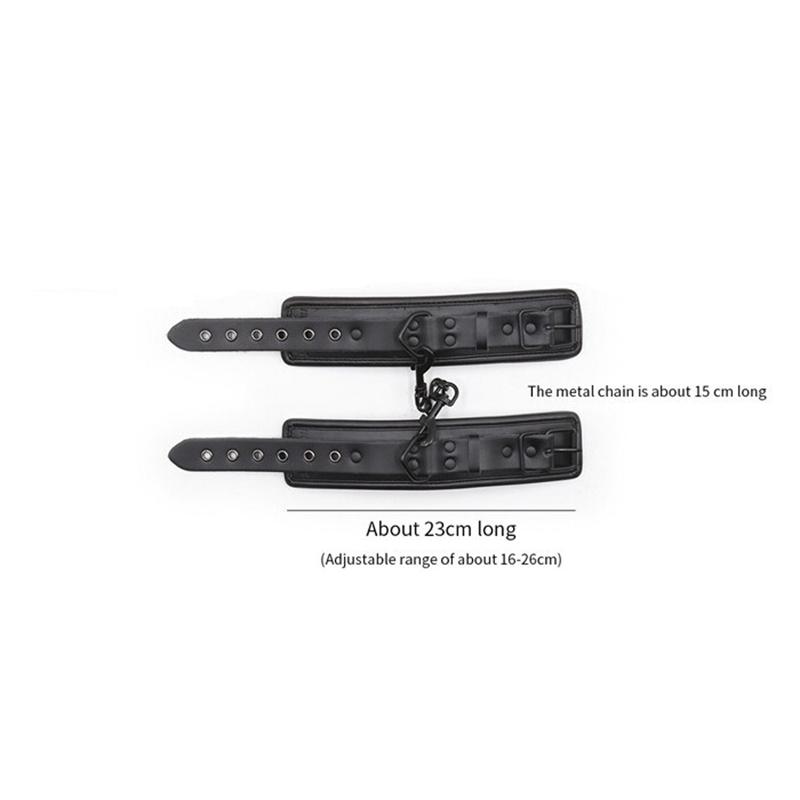 Top quality  bondage set handcuffs and ankle collar fetish slave sex toys bondage man woman sex games for couples.