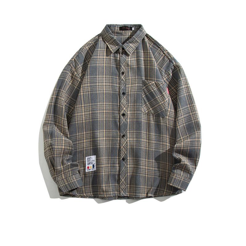 Spring And Autumn Long-sleeved Loose Casual Bottoming Shirt Couples Versatile Jacket