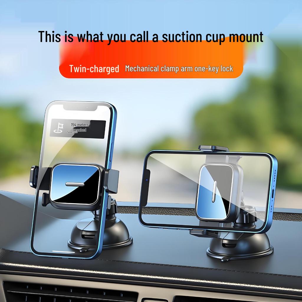Universal Nano Suction Car Phone Holder with One-Key Lock