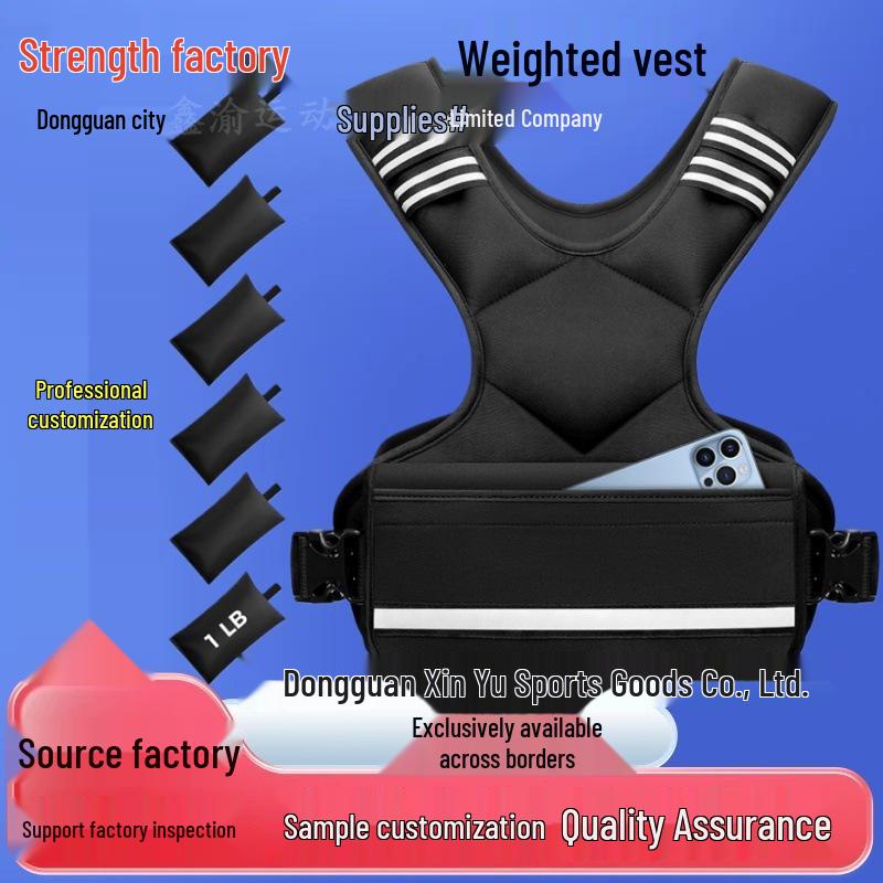 Adjustable Reflective Weighted Vest for Fitness Training