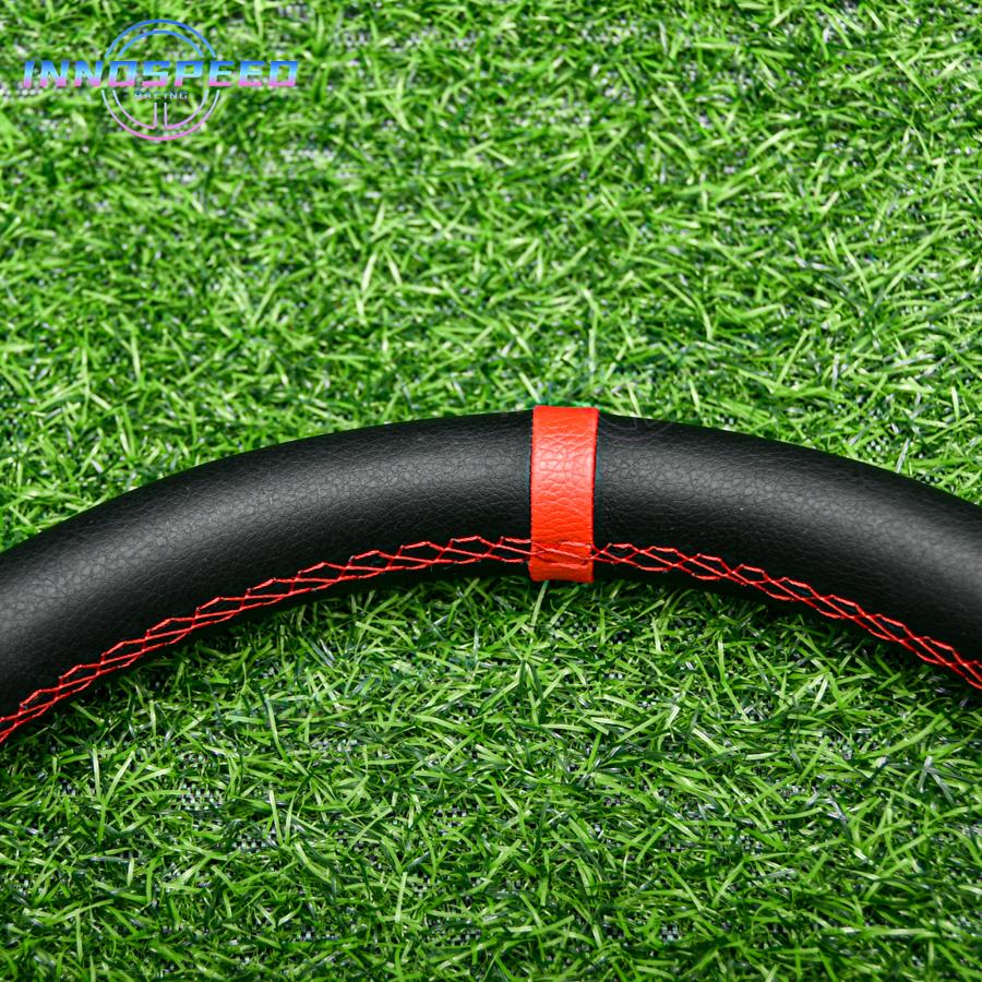 13inch Universal D Shape Racing Leather Flat Sim Sport Steering Wheel for Game Car Accessories