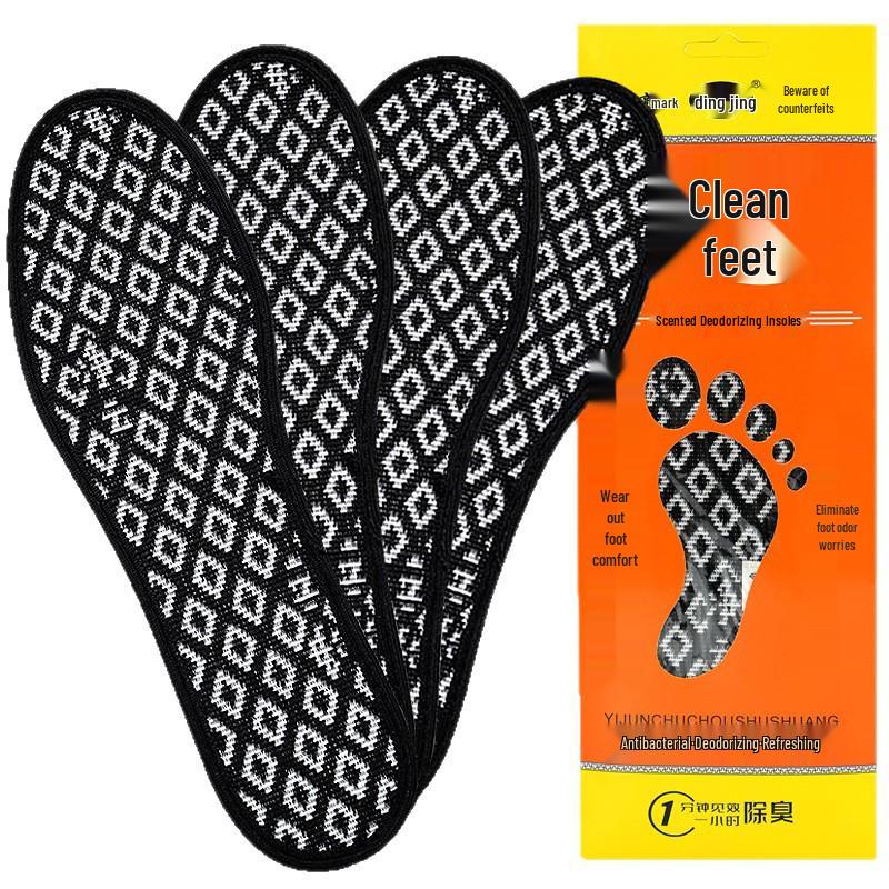 Genuine Aromatic Anti-Odor Foot Insoles - Sweat-Absorbent, Breathable, Comfortable, Deodorizing with Chinese Herbal Fragrance Retention.