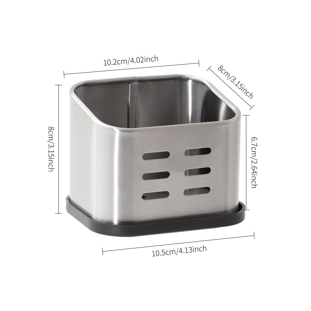 Kitchen Sponge Drain Holder - Countertop Storage Organizer, No-Drill Sponge Rack for Home Kitchen