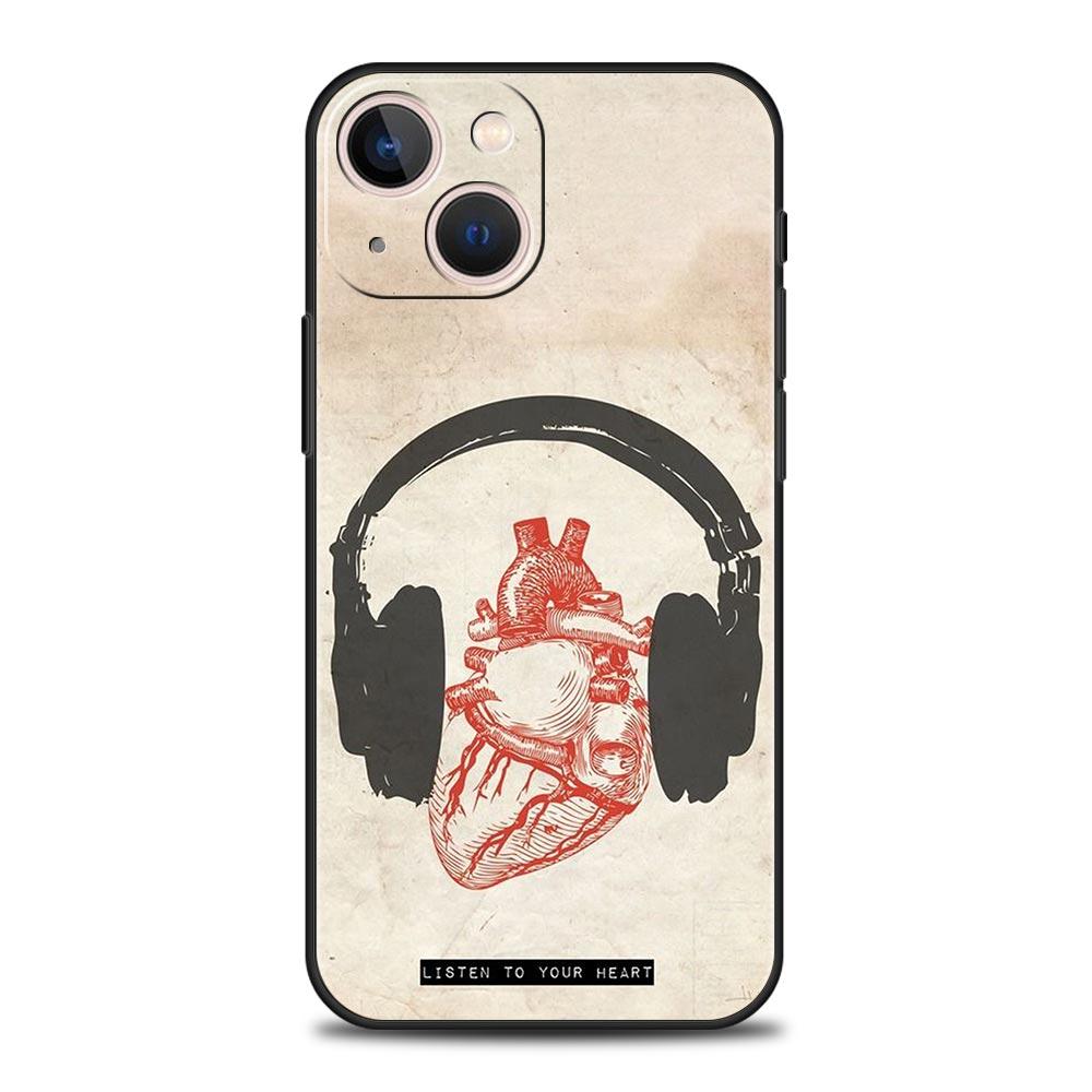 

Creative Heart Medical Phone Case For iPhone 17 16E 15 16 14 13 12 11 Pro Max 7 8 Plus Soft TPU Back Cover iPhone 16Pro Max