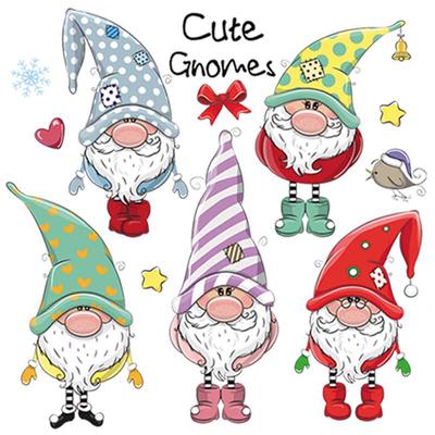 Clothing Badges Patches Cute Gnomes Iron On Fashion Diy Stickers Iron On Patch Christmas Gift