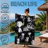 Wednes-day Gothic  Beach Towel, Microfiber Beach Towel, Perfect For Pool, Beach, Travel, Home Decor Beach Party Fan Gifts