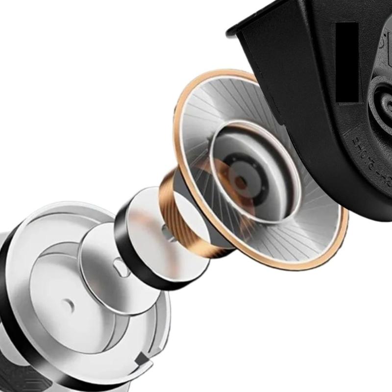 2PCS Direct Replacement Heavy Duty Auto Horns Single Plug Connection Easy Install Enhancing Sound Output  For Vehicle