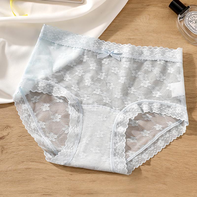 7A Mid-rise Lace Mesh Panties: Sexy, Breathable & Comfortable Semi-Transparent Briefs for Young Girls