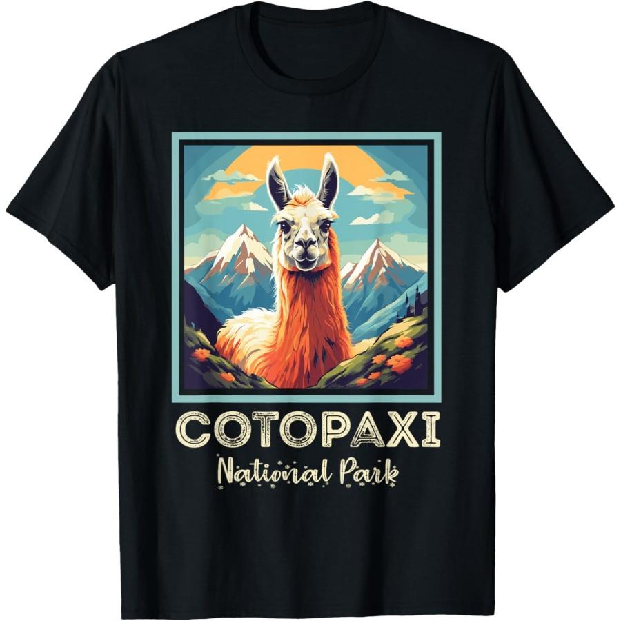 Cotopaxi Llama Flower National Park Souvenir Ecuador Hiking T-Shirt S
