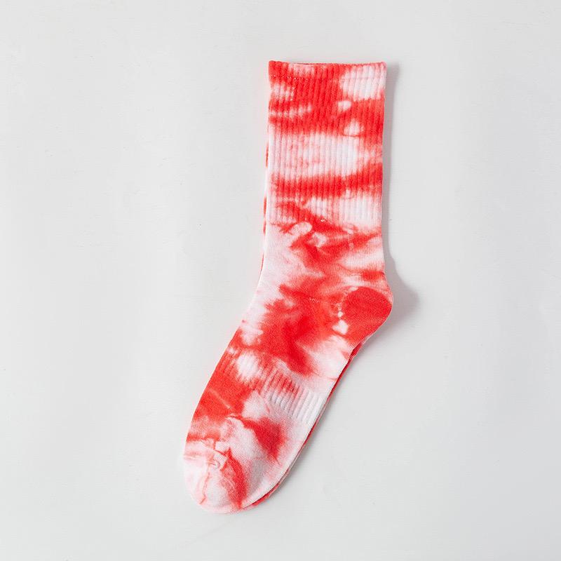 ABIF1 Long Tube Tie Dyed Hook Socks, Explosive Street Wear, Trendy and Fashionable Socks, Unisex Skateboarding, Sports, Leisure, and F