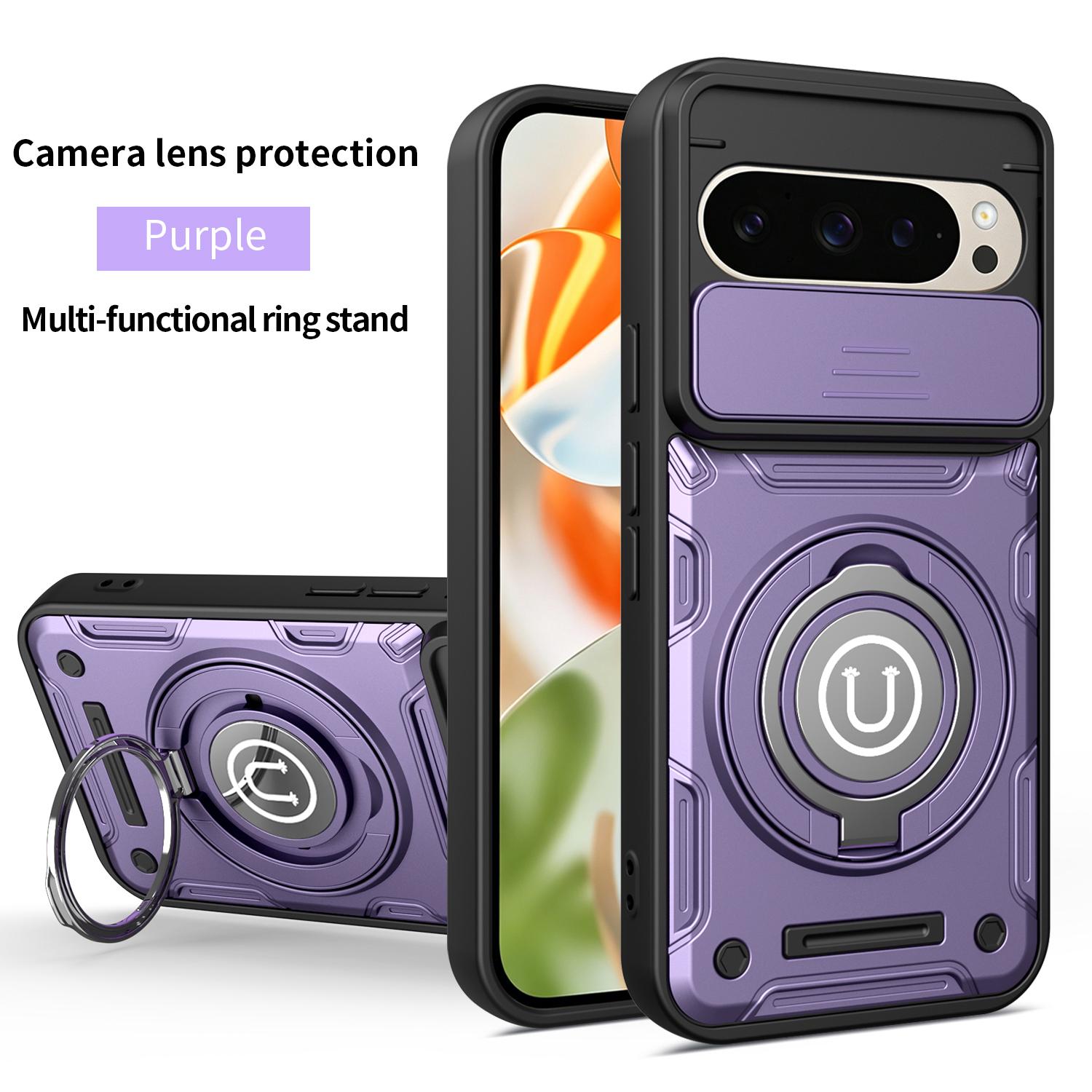 For Google Pixel 9 Case Google Pixel 9 Pro Cover Magnetic Armor Shockproof Ring Holder Case Magsafe Wireless Charge Phone Cover Google Pixel 9