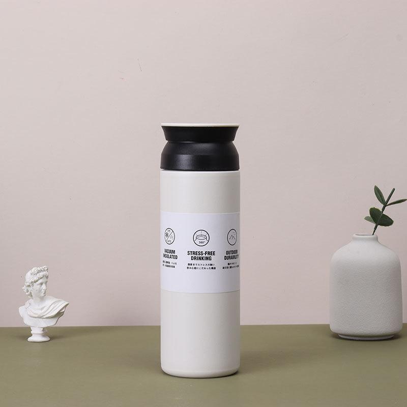304 Stainless Steel Double Insulated Coffee Mug 500ml-Spray Painted Portable Vacuum Flask Hot&Cold Water Bottle Car/Student Gift