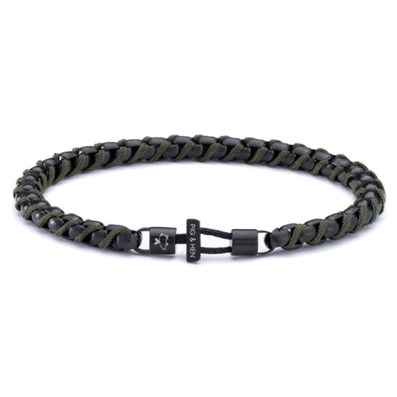

PIG & HEN Catena Venetian Bracelet - Army X Black S