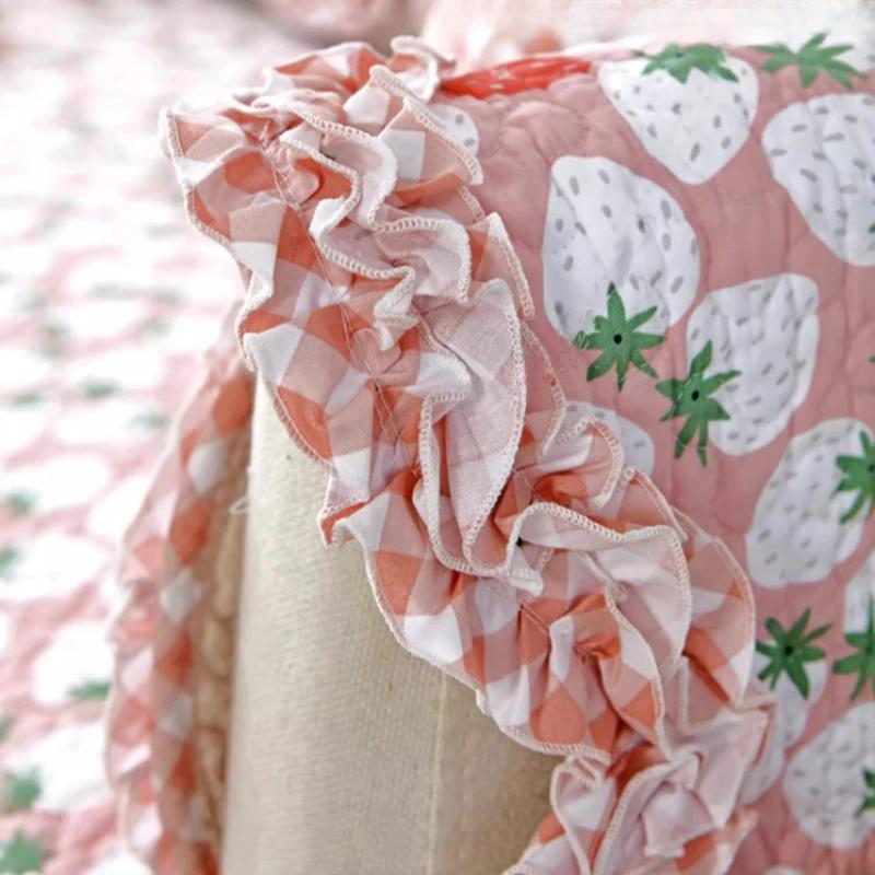 Curled Edge Rural Style Cotton Couch Mats Comfortable Soft Non Slip Sofa Towel Versatile Colorful Living Room Sofa Cover