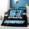 1PC Custom Name "Six Seven Friends Adventure" Flannel Blanket Versatile,all-season Throw Suitable for the Living Room,bedroom,camping,travel,and Gift