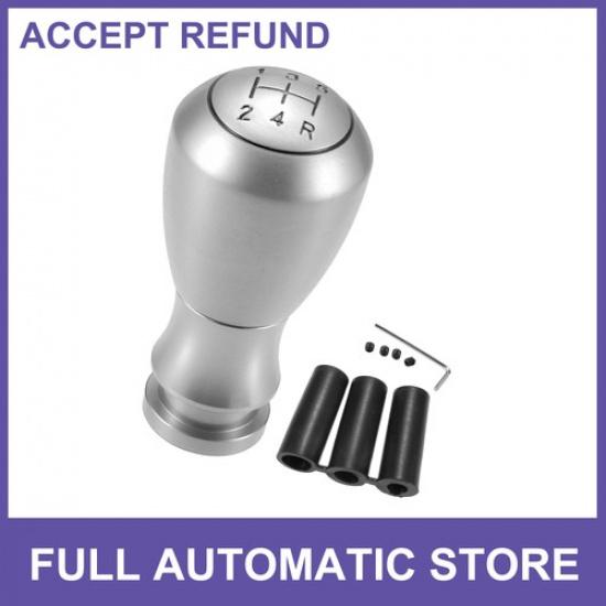 ONE Car 5 Speed Gear Shift Knob Universal 354  Manual Transmission Silver Tone