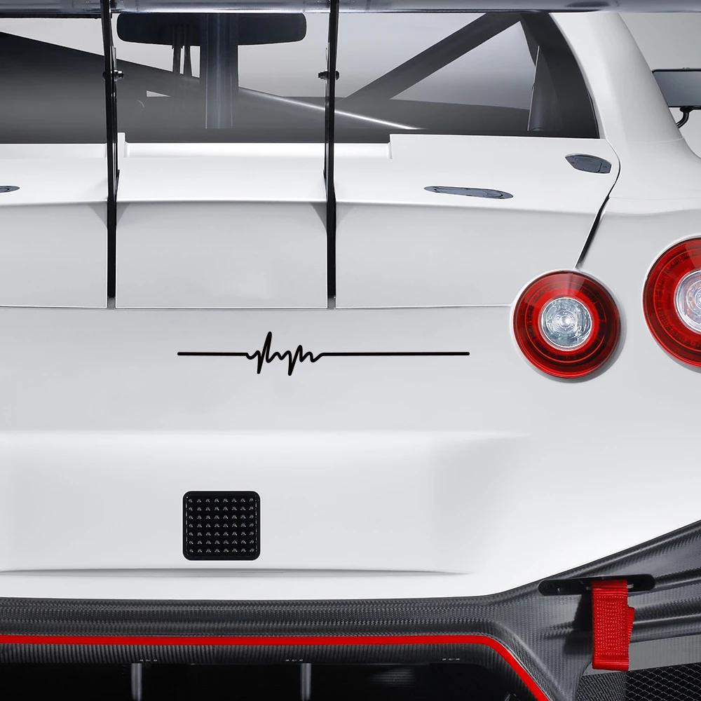 Graphics ECG Heartbeat Strip Stickers Car Body Windows Hood Bumper Decor Decal Vinyl Decoration Auto Tuning Para Accessories