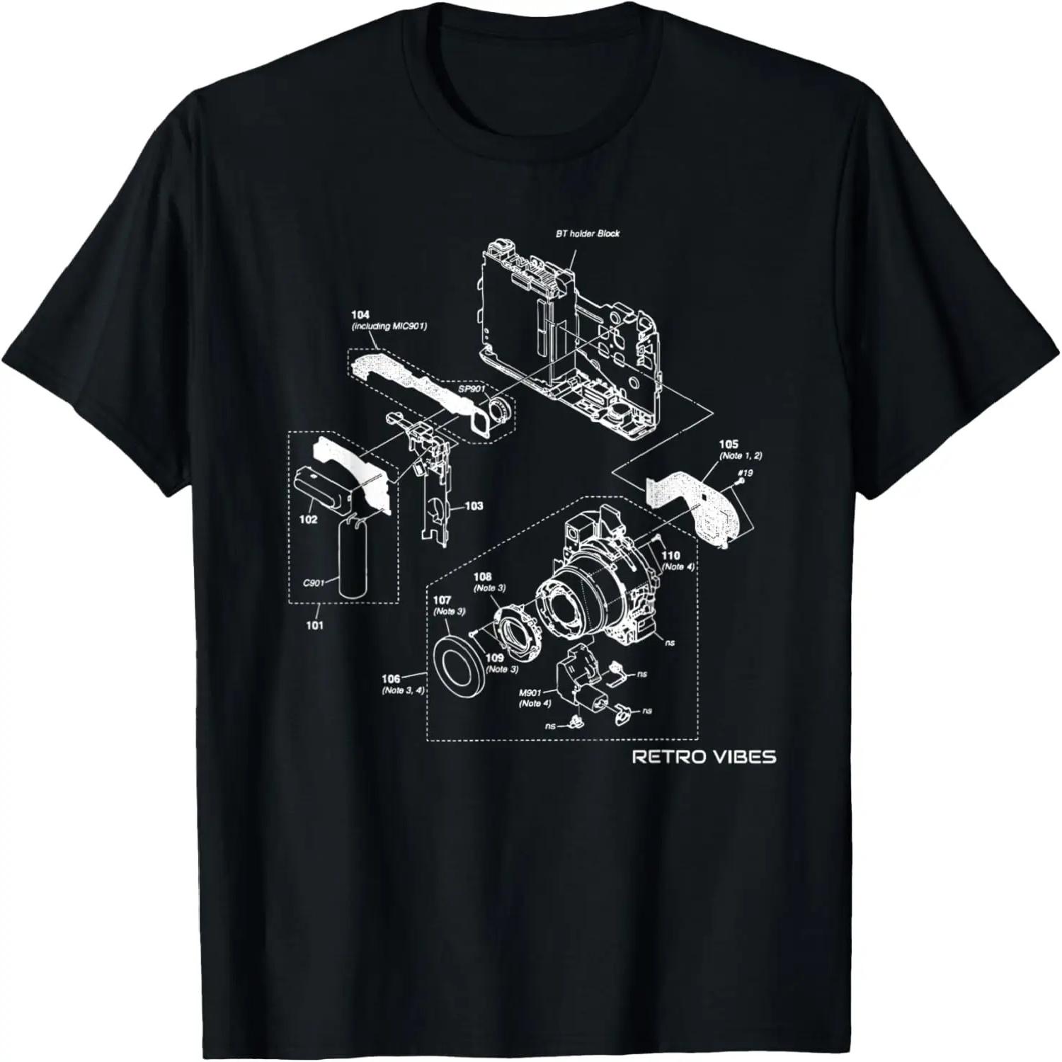 Early Camera Patent - 1887 Blair Lucidograph Hawkeye Camera T-Shirt XXXXXL чёрный