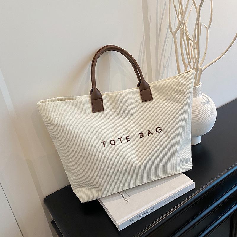 Tote bag retro high-value summer letter casual foreign style handbag minimalist fashionable commuter large-capacity bag women