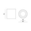 Ceiling Light Fixture 1xGU10 Round IP44 White