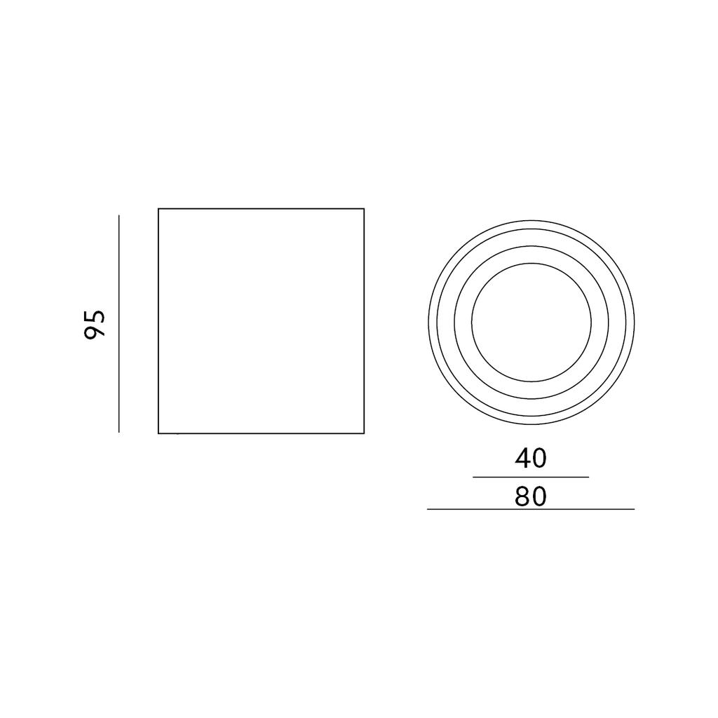 Ceiling Light Fixture 1xGU10 Round IP44 White