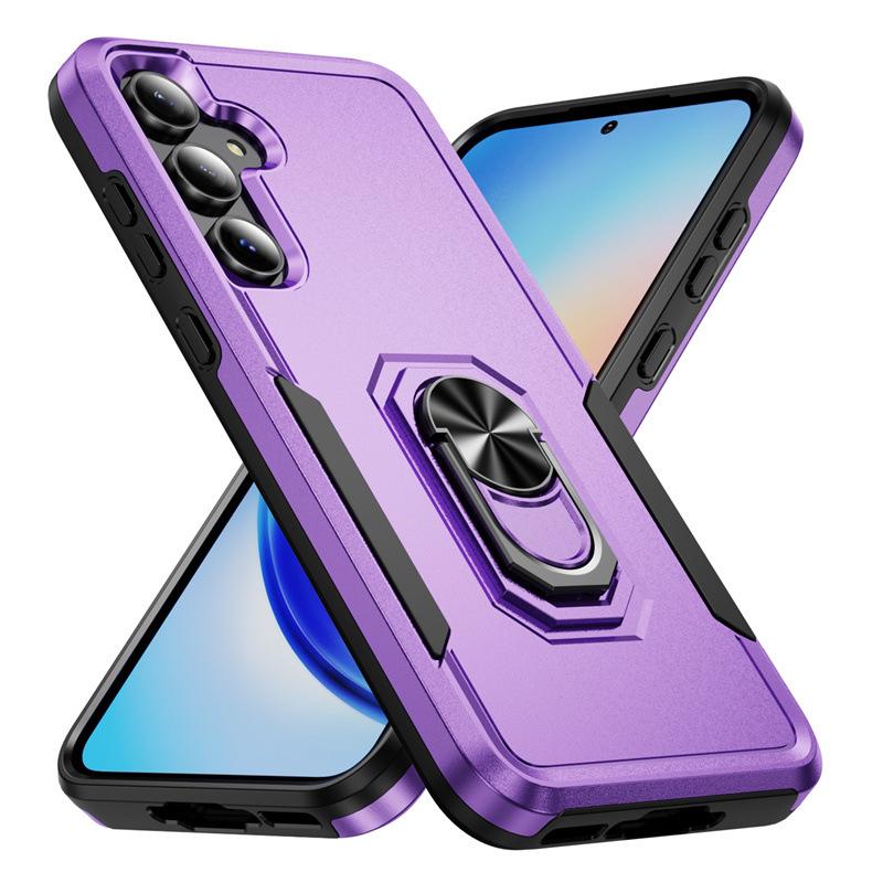 Suitable for Samsung S25 Ultra Trail Blazer Ring Stand Mobile Case Samsung S24 Car Magnetic Armor Case