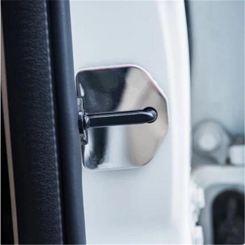 4 peças/lote Acessórios de Estilo para Carro Fechadura da Porta Anti-ferrugem Impermeável Cobertura de Fivela de Proteção Para Ford Focus 2 mk2 (2004-2011)