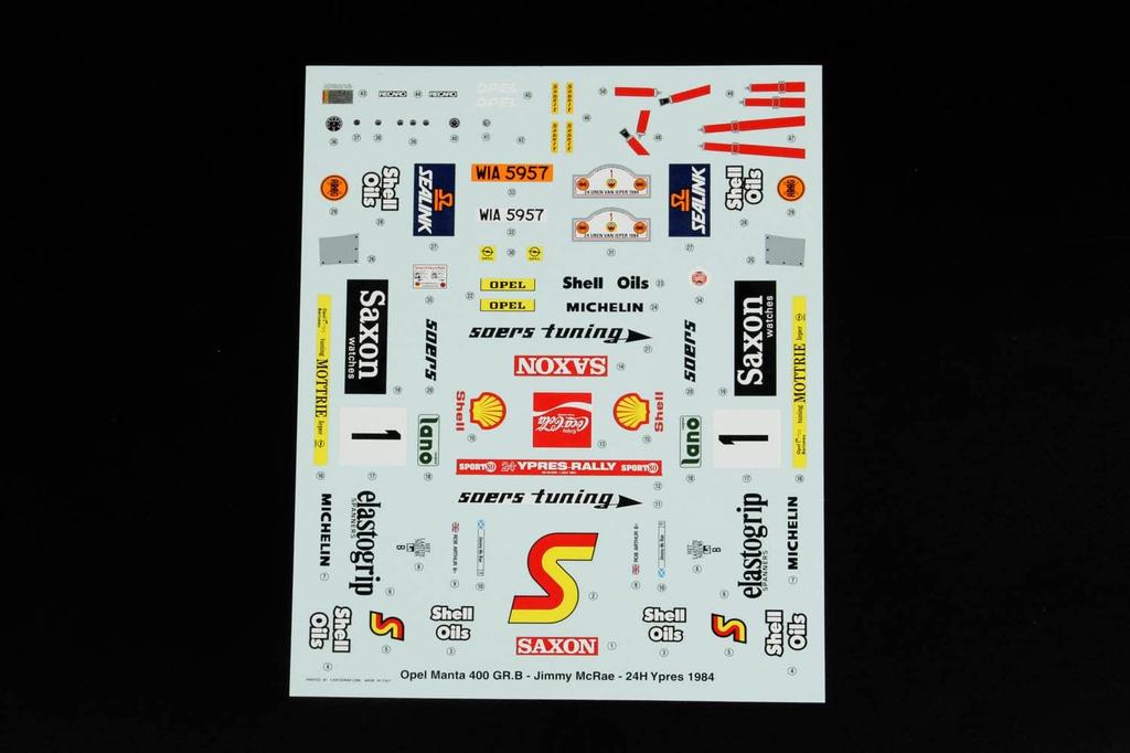 Platz Belkits 1/24 Scale Opel Manta 400 Gr.B 1984 Ypres 24 Hours Rally Plastic Model Kit BEL009