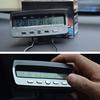 3-in-1 Multifunctional Car Clock Indoor Outdoor Thermometer Voltmeter ABS Material Clock with LCD Di