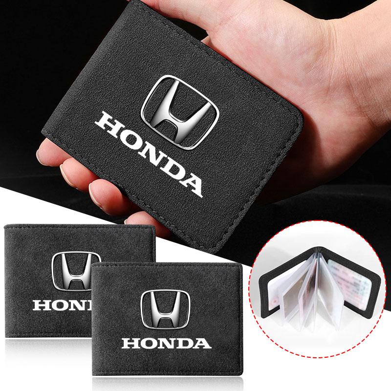 PU Leather Credit Card Case Car Driving Documents Protective Case for Honda Accord Odyssey Civic CRV Inspire Envix Crider City Jade HRV Vezel Fit Jazz