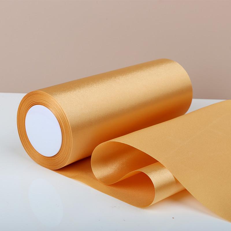 Champagne Silk Ribbon Rose Bow Hair Tie