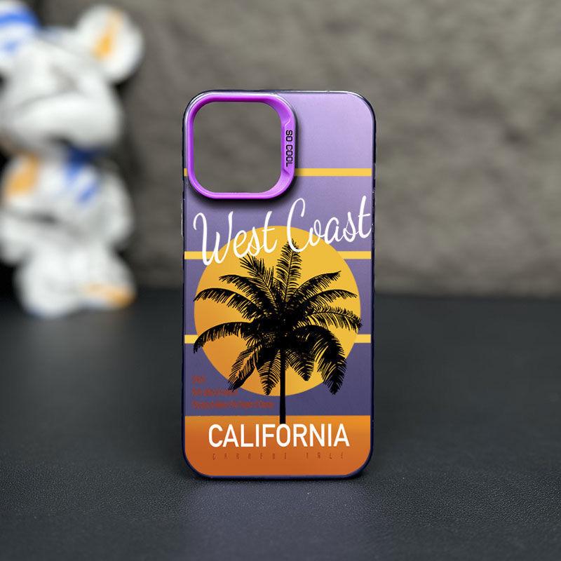 Coconut Tree Sunset iPhone15Pro Case for Apple iPhone 14/13/12/11/XsMax/xr/x - Trendy Laser Design