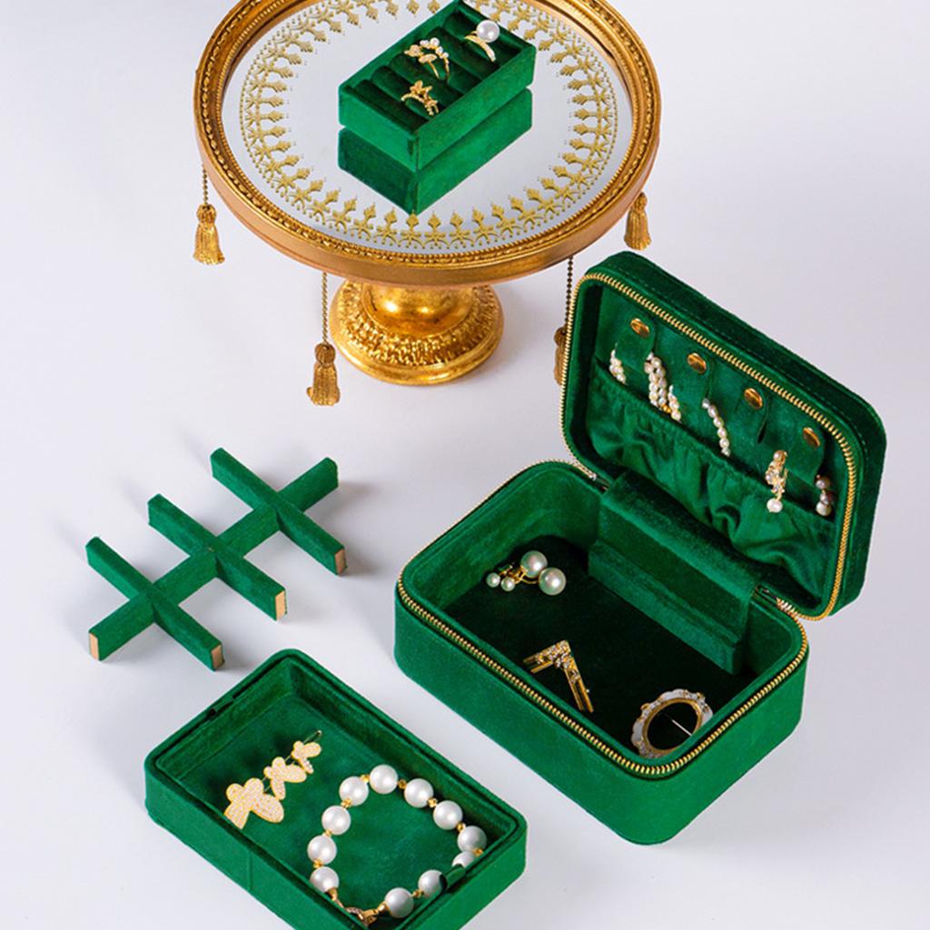 Reise Armband Präsentationsbox Schmuckaufbewahrungsbox Elegantes Schmucketui Schmuckorganisatoren für Ohrring Ringe Halskette