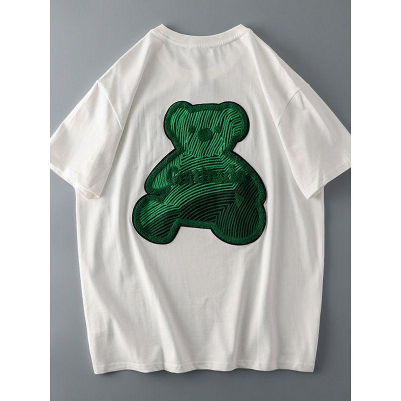 Fashion Brand Short Sleeve T-shirt Men's Cotton Export Embroidery