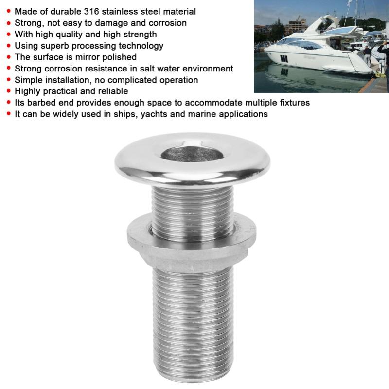 3/4in Marine Boat Deck Filler Key Drain Vent Cap With Mirror Polishing Stainless Steel Hardware