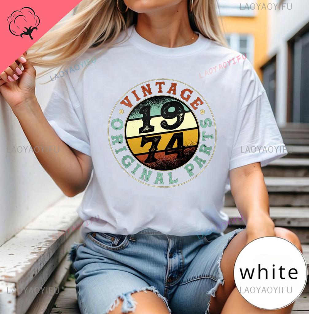Mens Luxury Tshirt Vintage Year 1974 - Limited Edition 49rd Birthday Mens Funny T-Shirt 50 Year Old T Shirt Summer Tops Tees