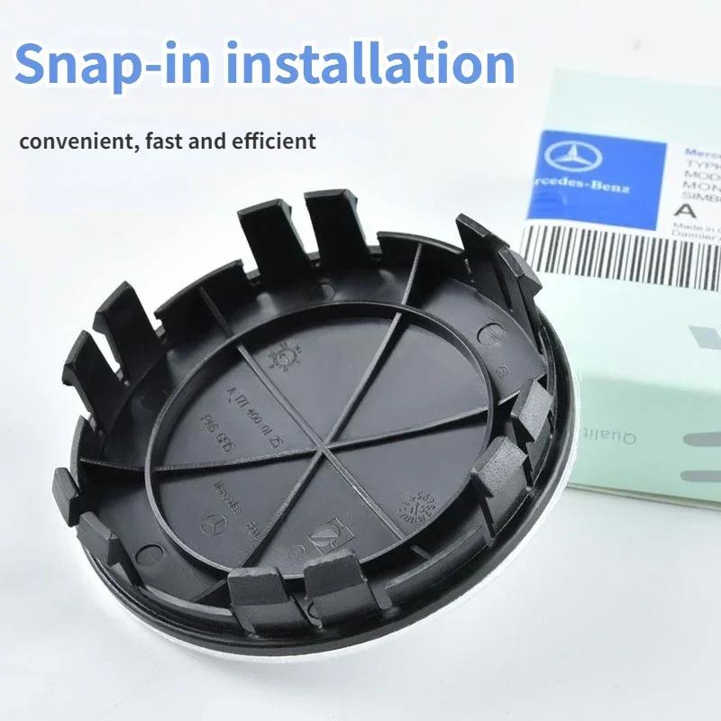 4PCS For Mercedes-Benz C180 C200 E300 S350 E260 ml350 GLK Car Wheel Hub Cap Tire Center Screw Cap Label  decorate Accessories