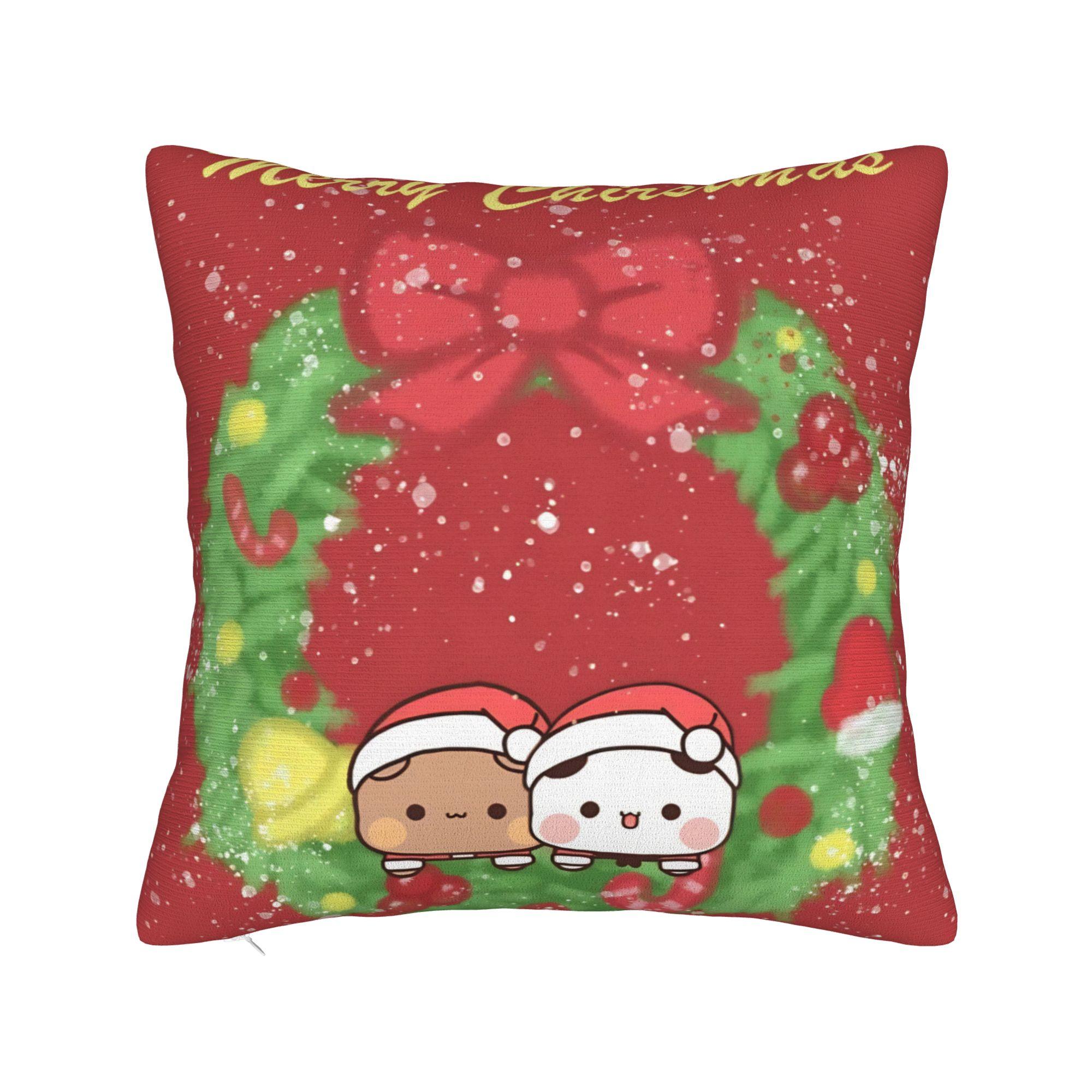

Cartoon Cute BuBu DuDu Christmas Pillowcase Printed Polyester Cushion Cover Decorative Pillow Case Cover Chair Square 40X40cm 30x30cm 12x12in