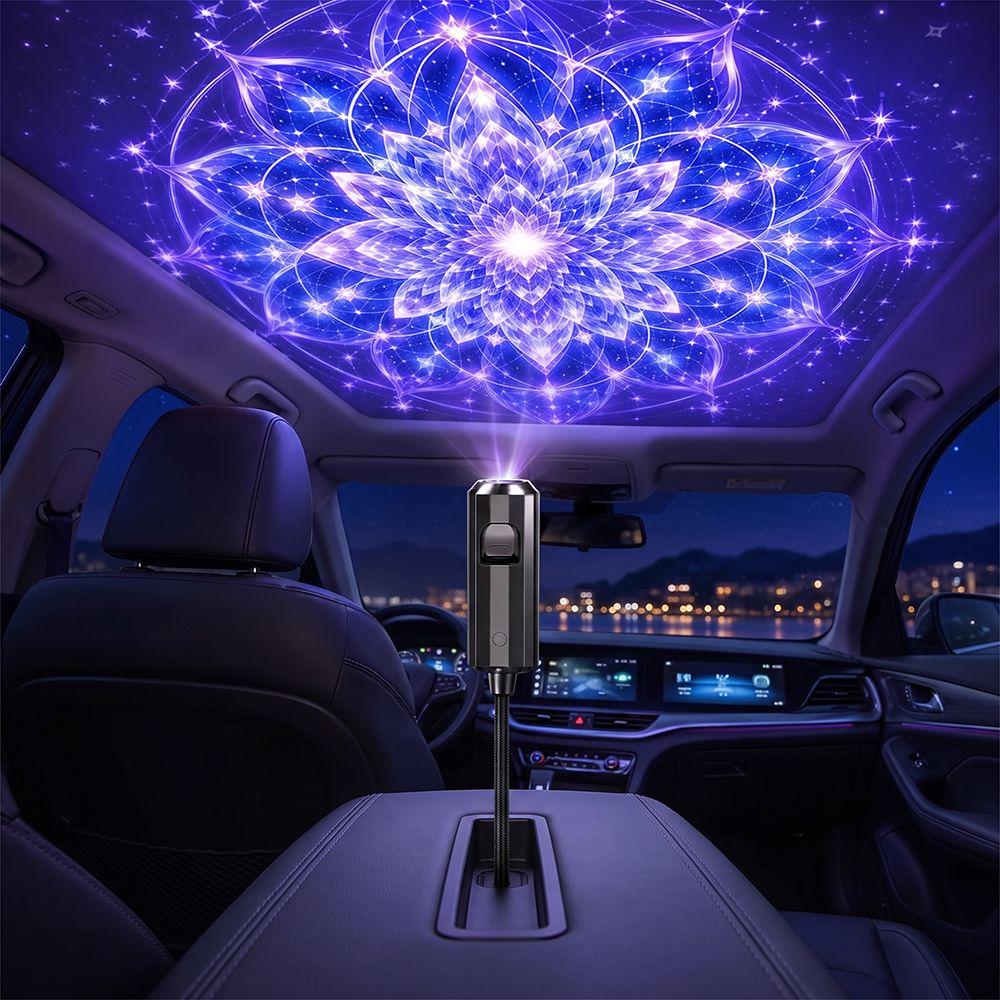 161 Degree Rotating Dreamy Starry Sky Projector USB Powered Flexible Neck USB Plug Projection Lamp Interchangeable Slides
