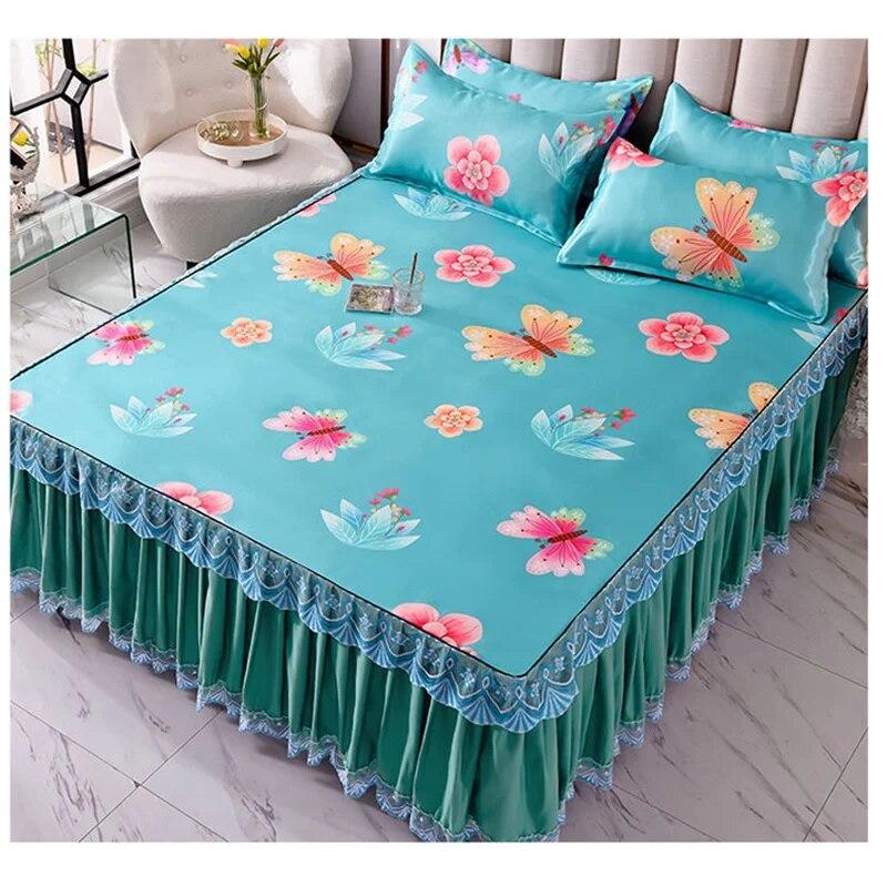 

2/3 шт. роскошные украшения для спальни, юбка-кровать, крутой наматрасник для кровати размера King Queen, покрывала на кровать, домашний текстиль 2 Pcs 120x200cm