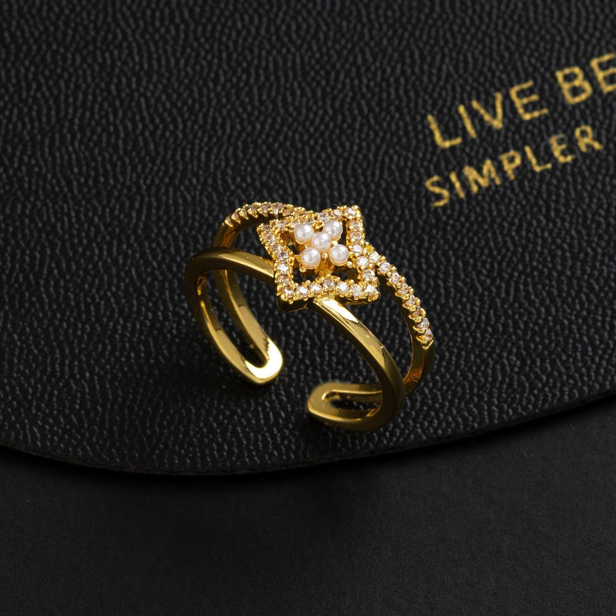 Four-leaf Clover Elegant Open Ring Multi-layer Fashionclassysensefashion Women s Ring