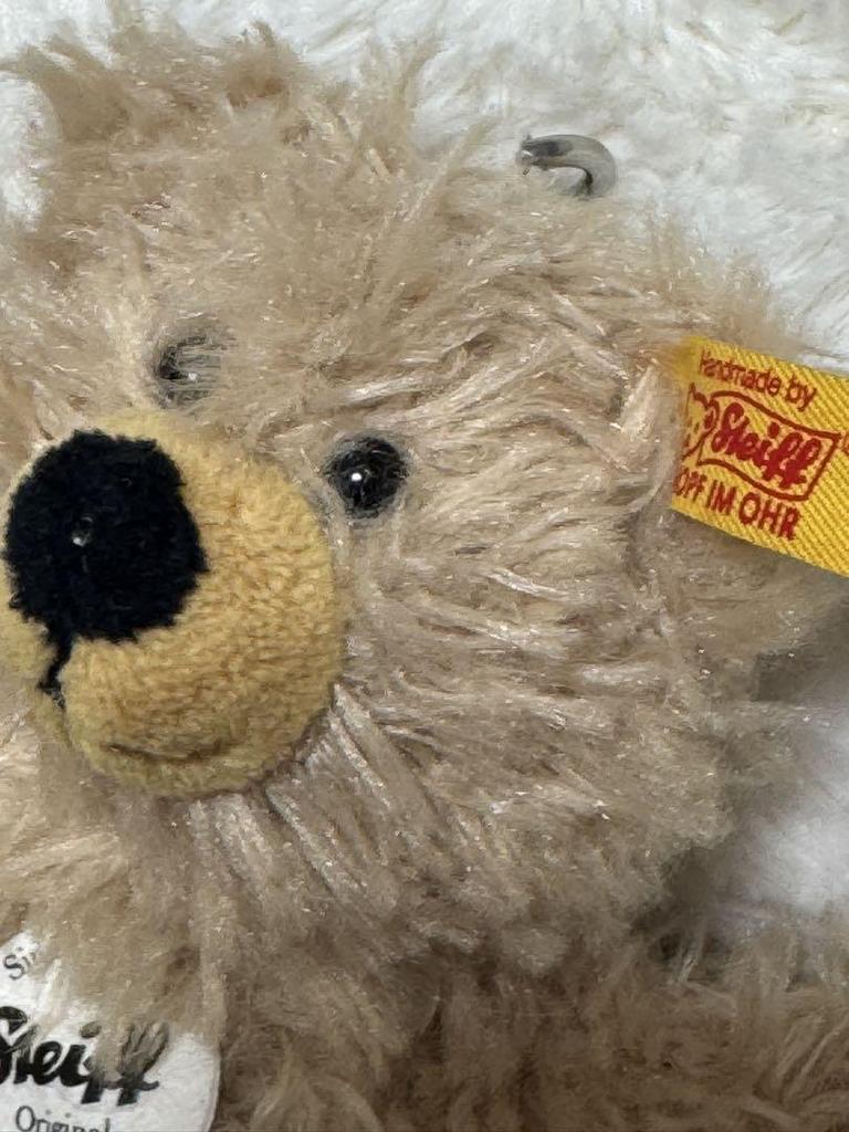 [USED] German Steiff Teddy Bear Keychain Plush Toy