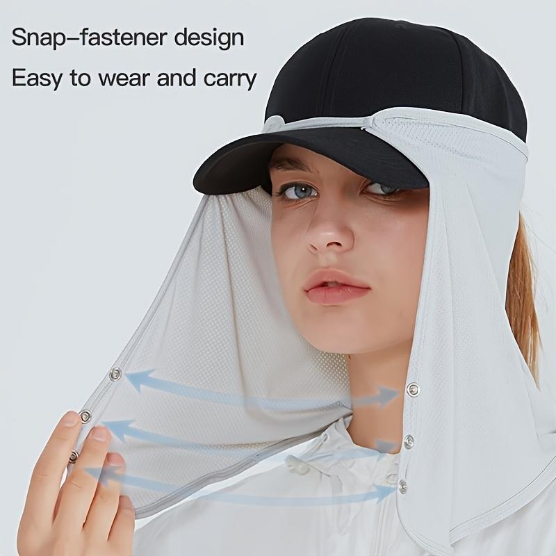 Quick-Dry Face Adjustable Sunshade Hat Curtain- Lightweight Travel for Biking, Golfing, Fishing, Outdoor Sports Adjustable Headwear